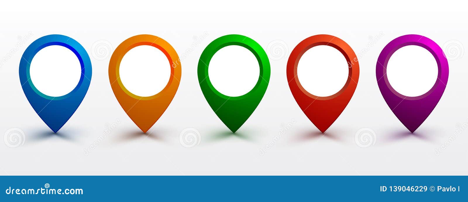 set pin map marker pointer icon, gps location flat 